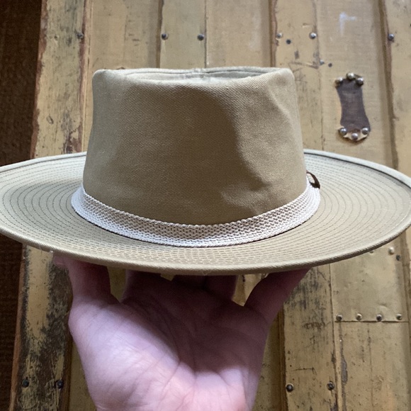 VINTAGE CUSTOM MADE BEE HATS BOHO TAN NEUTRALS VERSATILE SUN HAT M OS UNISEX ? - Picture 9 of 10